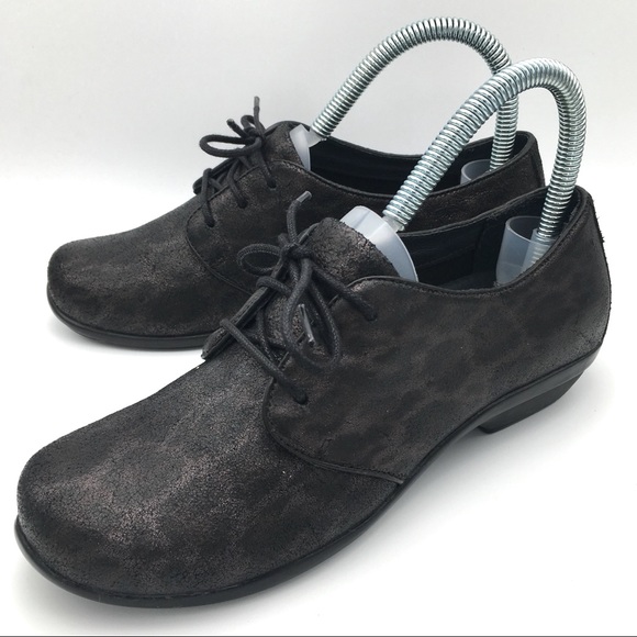 Dansko Leopard Print Oxfords Size 6 Black Bronze - Picture 2 of 8